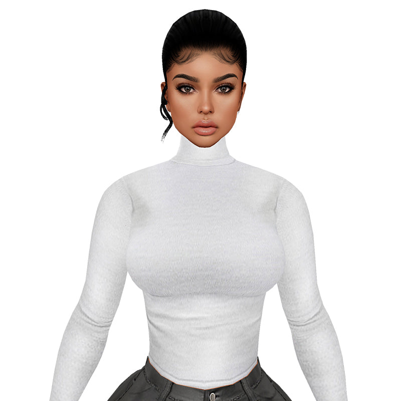 Enews White Turtleneck