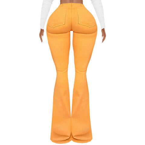 Flared Orange Pants